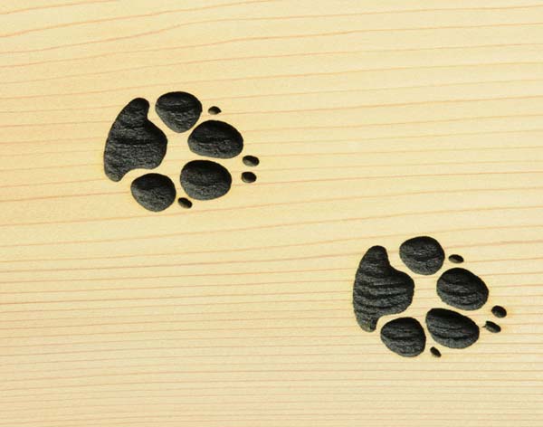 Red Cedar Paw Prints Mailbox