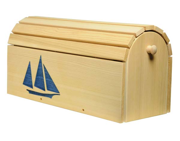 Red Cedar Sailboat Mailbox 