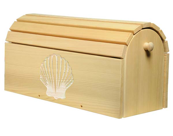 Red Cedar Scallop Shell Mailbox 