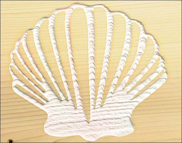 Red Cedar Scallop Shell Mailbox 