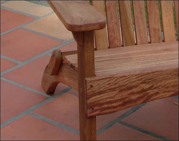 Eucalyptus Stained Folding Adirondack Chair