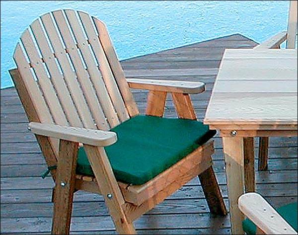 Red Cedar Fanback Patio Dining Set