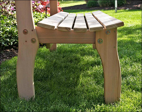 Red Cedar Contoured Backed Bench