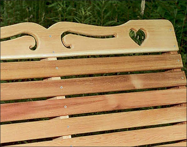 Red Cedar American Sweetheart Garden Bench