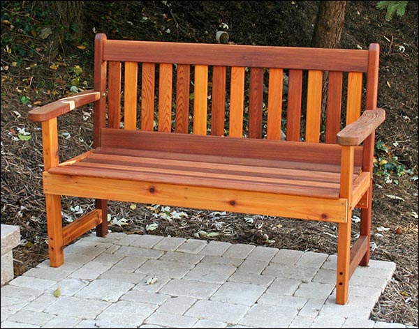 Red Cedar English Garden Bench