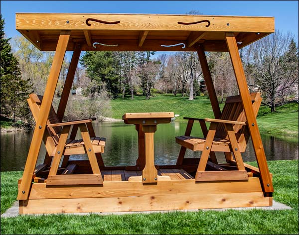 Red Cedar Carriage Roller Glider