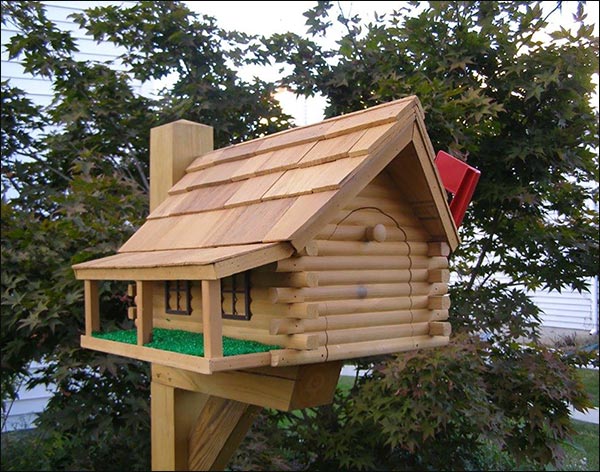 Log Cabin Mailbox w/ Porch