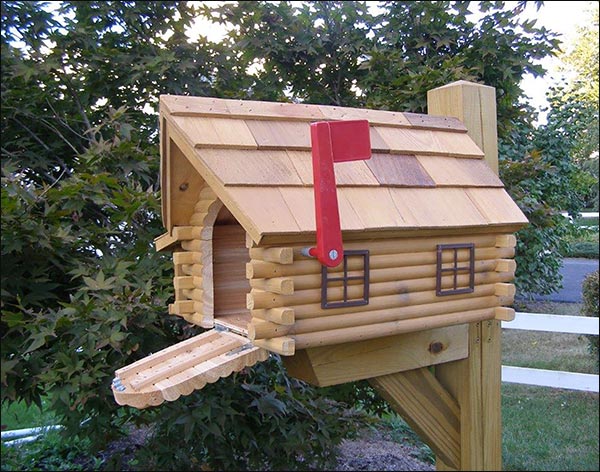 Log Cabin Mailbox w/ Porch