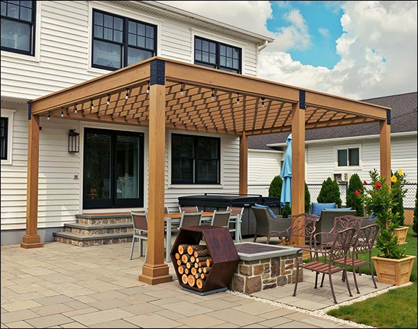 Treated Pine Free Standing Del Sole Modern Pergola