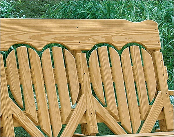 Treated Pine 6 Heart Glider