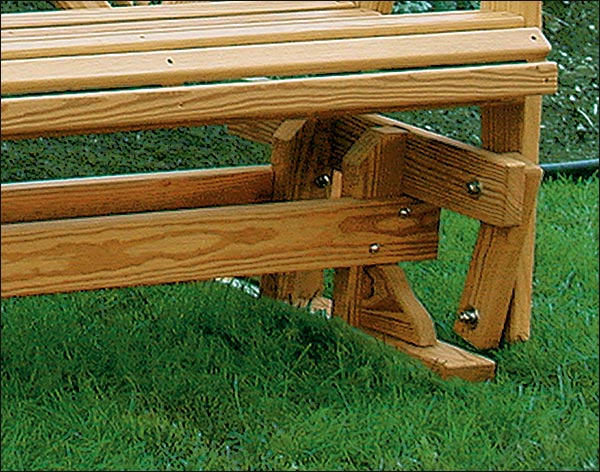 Treated Pine 6 Heart Glider