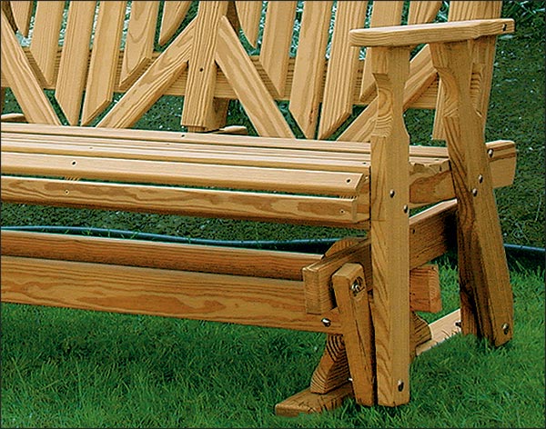 Treated Pine 6 Heart Glider