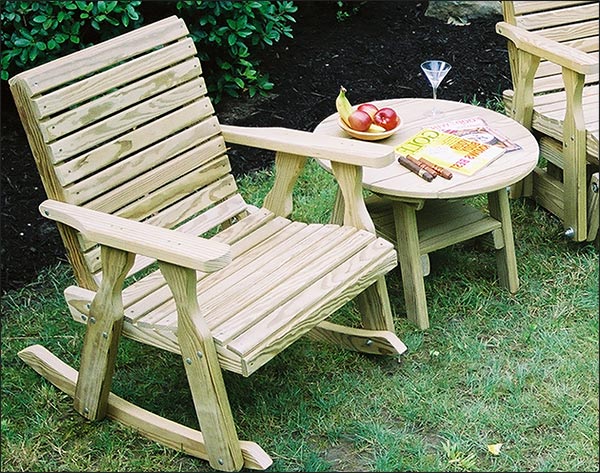 Treated Pine Rollback Glider and Rocker Group