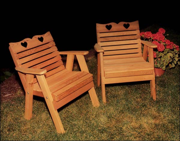 Cedar Country Hearts Patio Chair