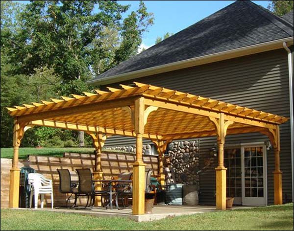 Treated Pine Free Standing 4-Beam Pergolas