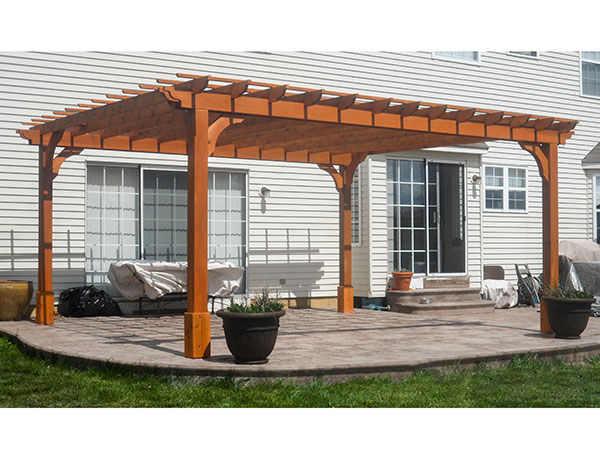 Red Cedar Free Standing 2-Beam Pergolas