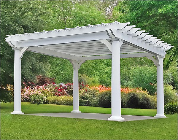 Vinyl Free Standing 2-Beam Pergolas