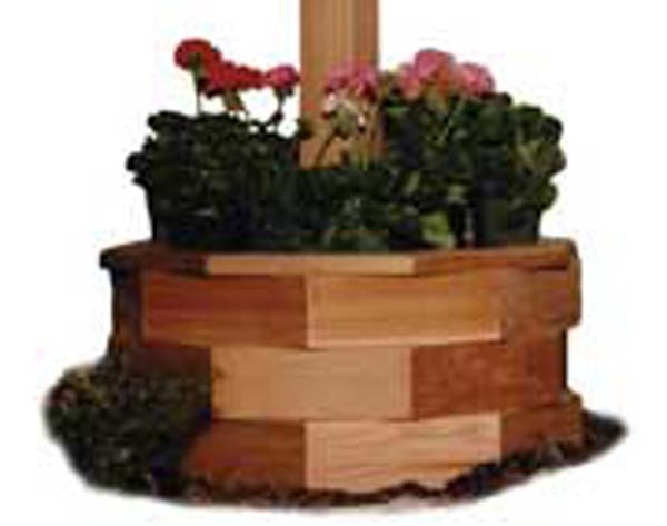 Red Cedar Octagon Planter Base