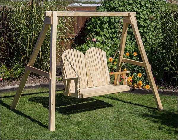 Treated Pine Adirondack Porch Swing