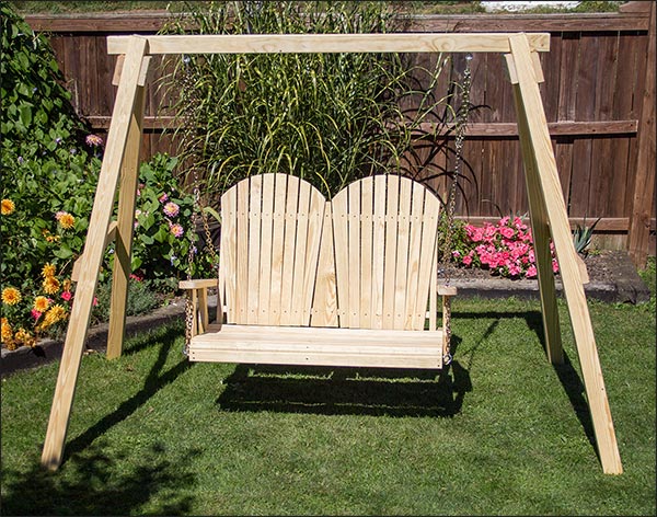 Treated Pine Adirondack Porch Swing