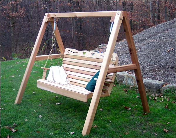 Red Cedar A-Frame Swing Stand