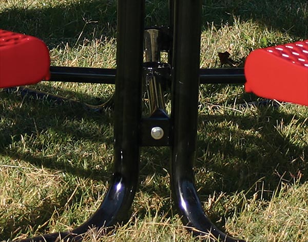 46" Octagonal Rolled Edge Metal Picnic Table