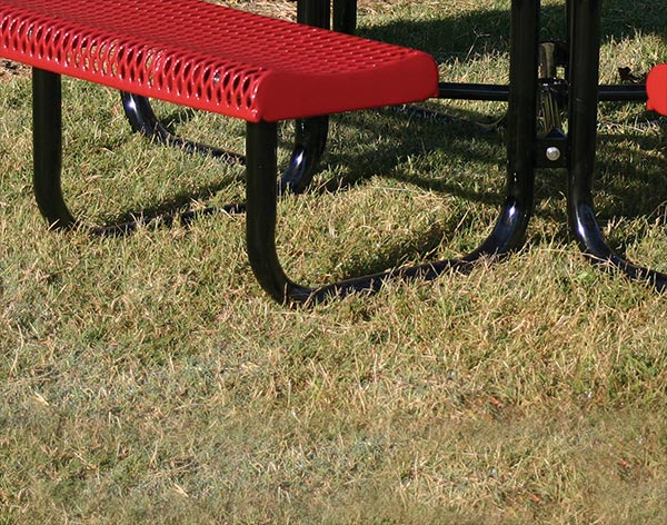 46" Octagonal Rolled Edge Metal Picnic Table