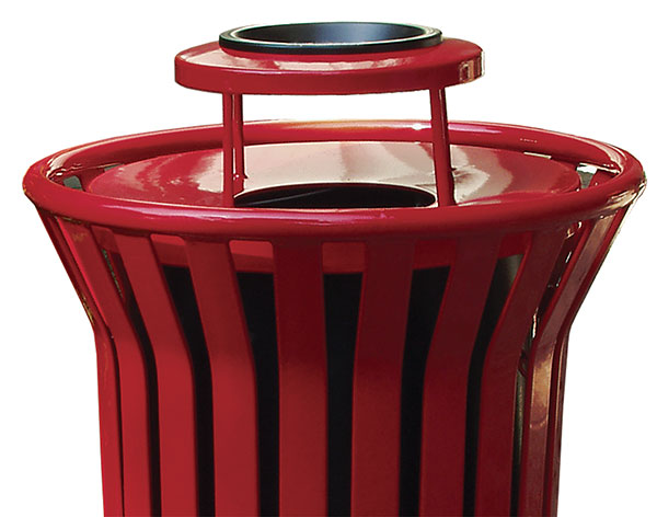 32 Gal. Curved Waste Receptacle w/Lid & Liner