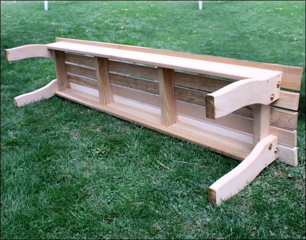 Red Cedar Contoured Picnic Table w/(4) Benches