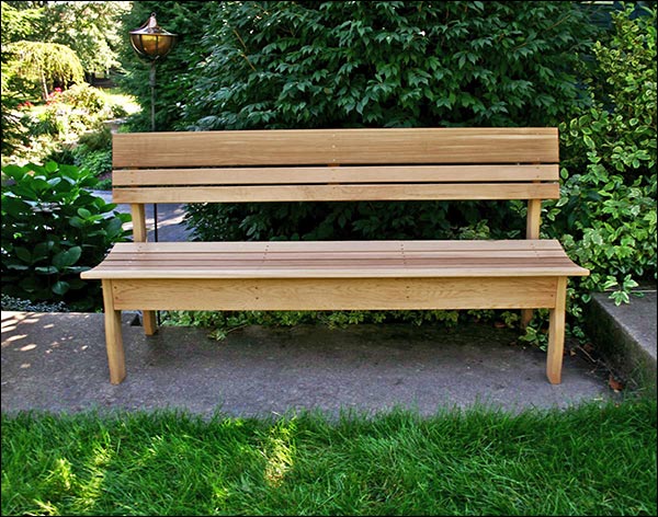 Red Cedar Contoured Backed Bench